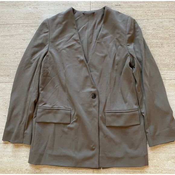 COS Elegant tan Single-Button Blazer Jacket Professional‎ Office Wear size S - Picture 1 of 9